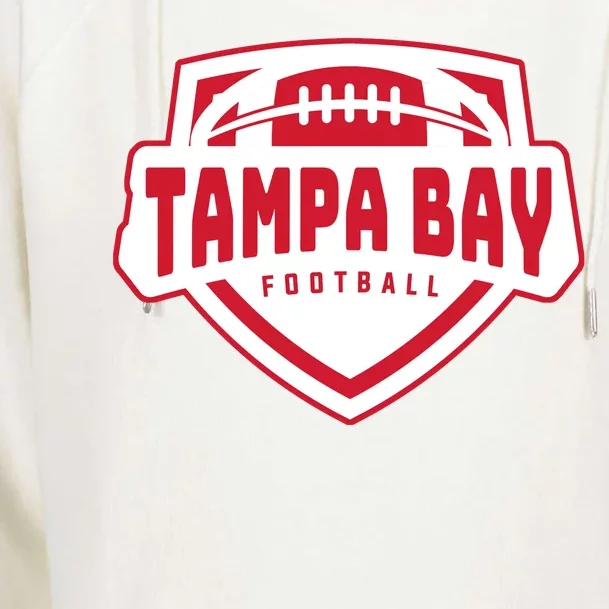 Tampa Bay Football Shield Womens Funnel Neck Pullover Hood