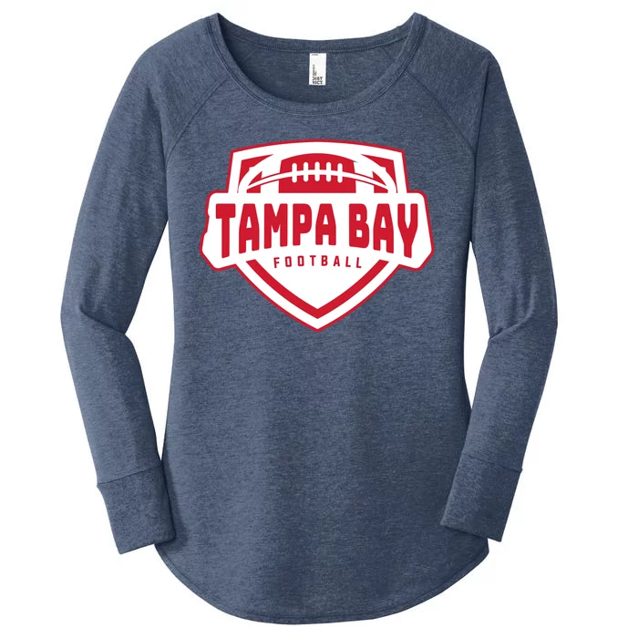 Tampa Bay Football Shield Women's Perfect Tri Tunic Long Sleeve Shirt