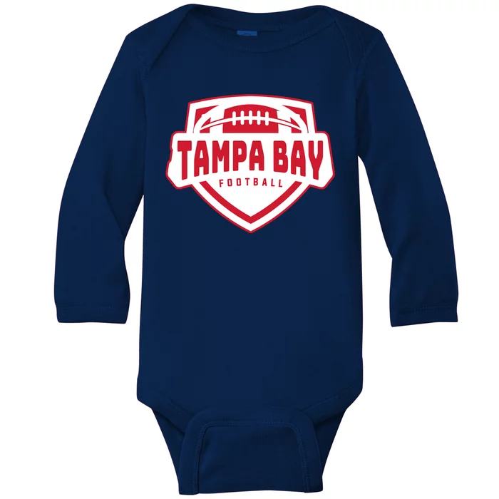 Tampa Bay Football Shield Baby Long Sleeve Bodysuit