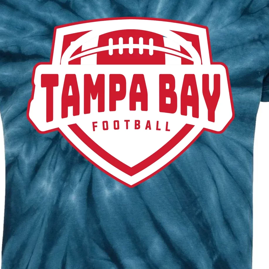 Tampa Bay Football Shield Kids Tie-Dye T-Shirt