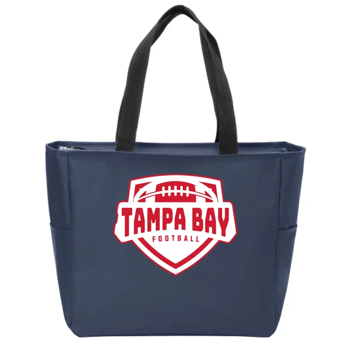 Tampa Bay Football Shield Zip Tote Bag