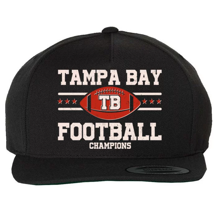 Tampa Bay TB Football Champions Wool Snapback Cap