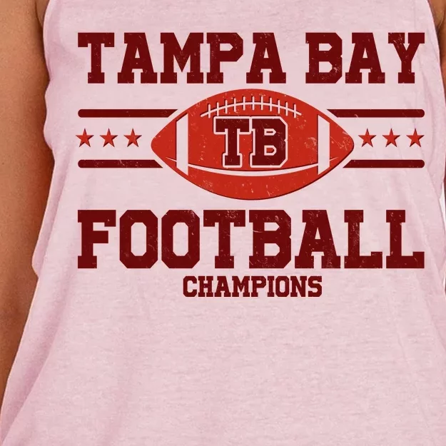 Tampa Bay TB Football Champions Women's Knotted Racerback Tank