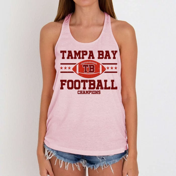 Tampa Bay TB Football Champions Women's Knotted Racerback Tank