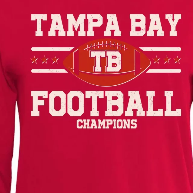 Tampa Bay TB Football Champions Womens Cotton Relaxed Long Sleeve T-Shirt