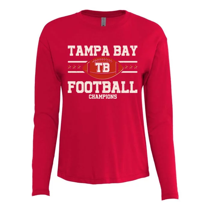 Tampa Bay TB Football Champions Womens Cotton Relaxed Long Sleeve T-Shirt