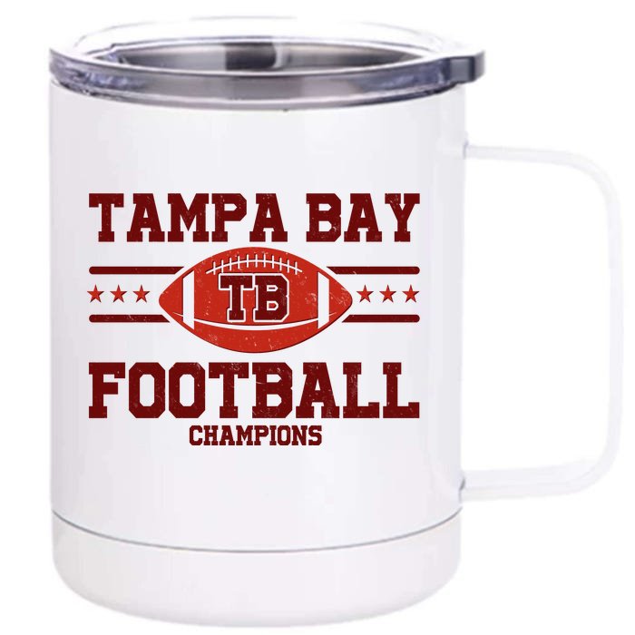 Tampa Bay TB Football Champions Front & Back 12oz Stainless Steel Tumbler Cup