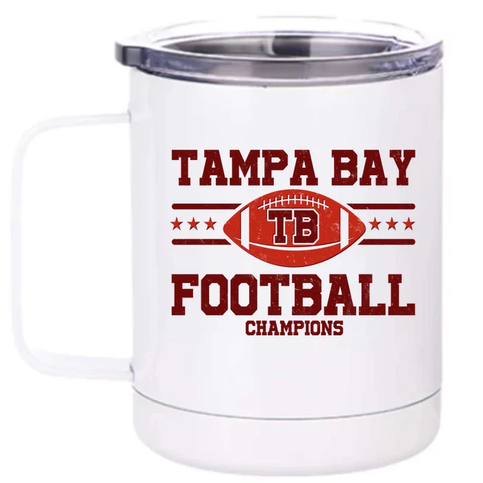 Tampa Bay TB Football Champions Front & Back 12oz Stainless Steel Tumbler Cup