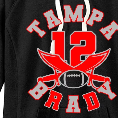 Tampa Brady Number 12 Women's Fleece Hoodie