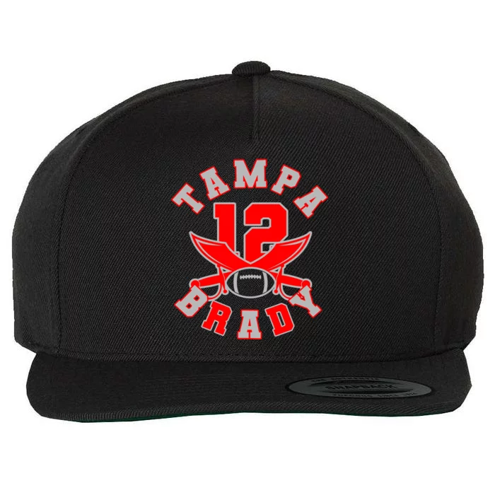 Tampa Brady Number 12 Wool Snapback Cap