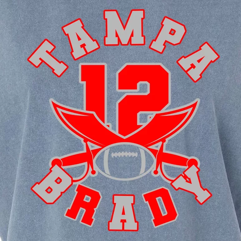 Tampa Brady Number 12 Garment-Dyed Women's Muscle Tee