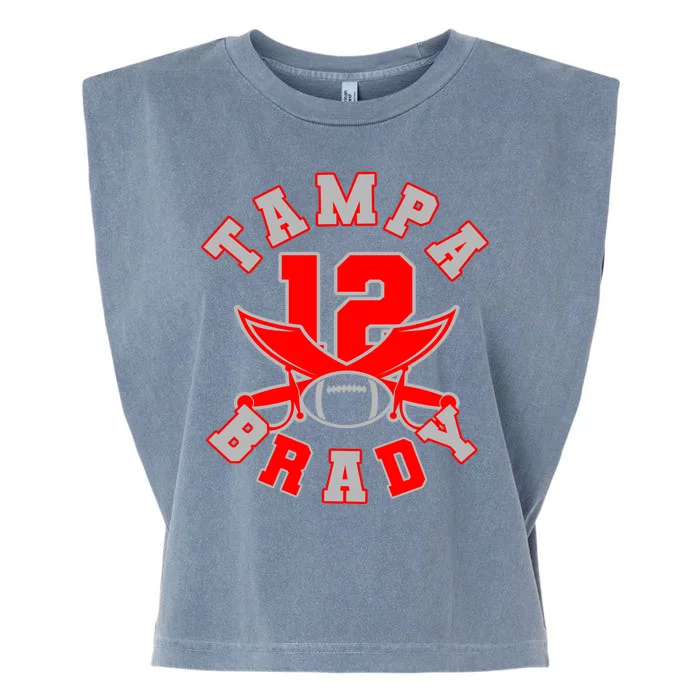 Tampa Brady Number 12 Garment-Dyed Women's Muscle Tee