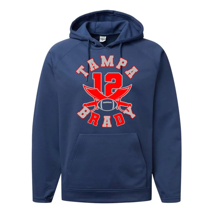 Tampa Brady Number 12 Performance Fleece Hoodie