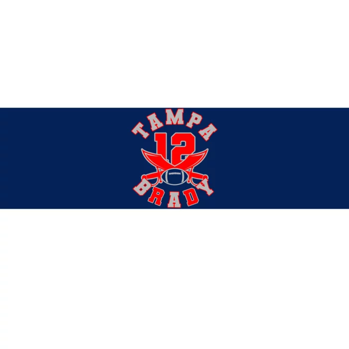 Tampa Brady Number 12 Bumper Sticker