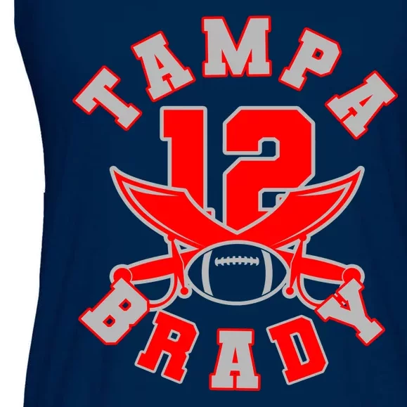 Tampa Brady Number 12 Ladies Essential Flowy Tank