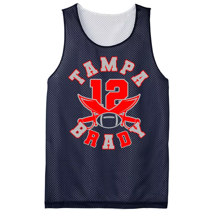 Tampa Brady Number 12 Mesh Reversible Basketball Jersey Tank