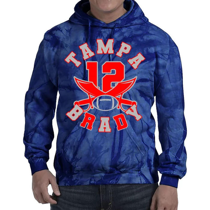 Tampa Brady Number 12 Tie Dye Hoodie