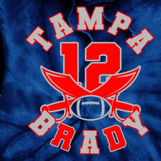 Tampa Brady Number 12 Tie Dye Hoodie