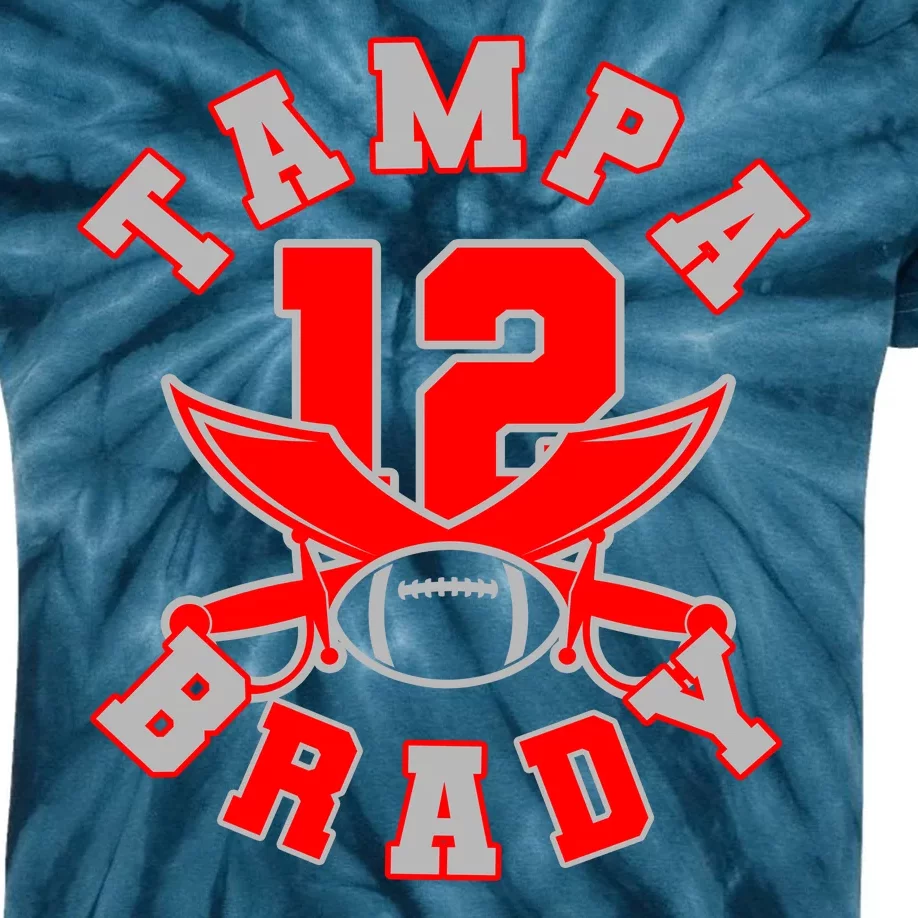 Tampa Brady Number 12 Kids Tie-Dye T-Shirt