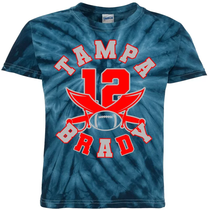 Tampa Brady Number 12 Kids Tie-Dye T-Shirt