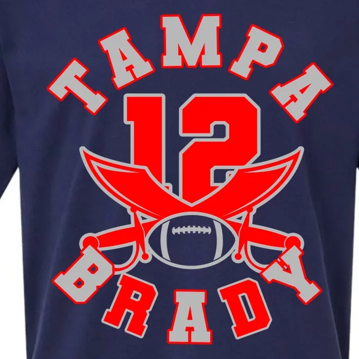 Tampa Brady Number 12 Sueded Cloud Jersey T-Shirt