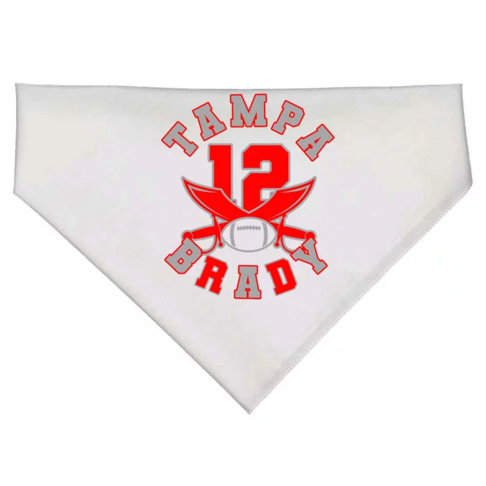 Tampa Brady Number 12 USA-Made Doggie Bandana