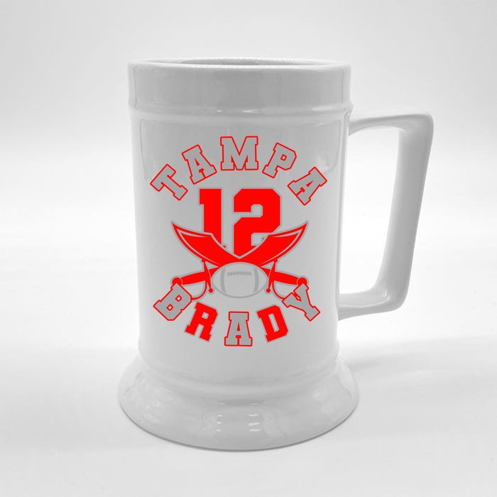 Tampa Brady Number 12 Front & Back Beer Stein