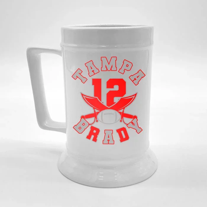 Tampa Brady Number 12 Front & Back Beer Stein