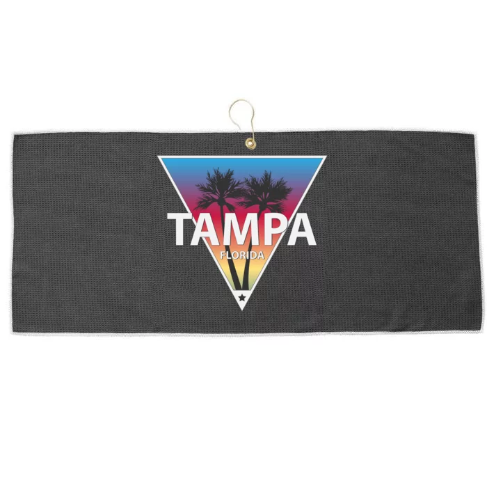 Tampa Florida Large Microfiber Waffle Golf Towel