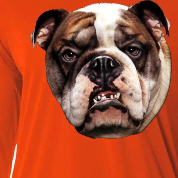 Tan Bulldog Cooling Performance Long Sleeve Crew