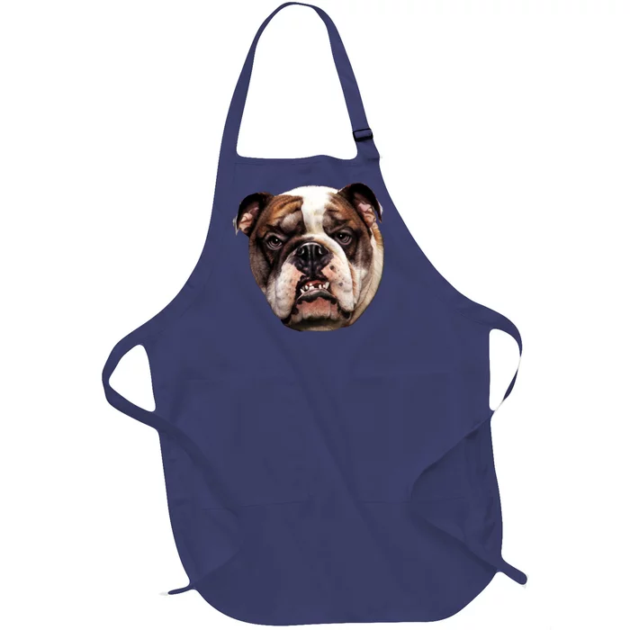 Tan Bulldog Full-Length Apron With Pocket