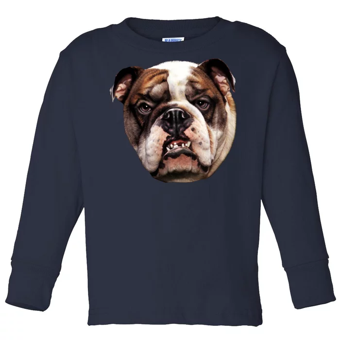 Tan Bulldog Toddler Long Sleeve Shirt