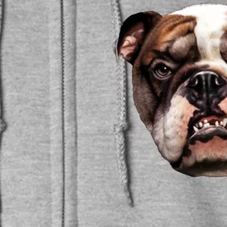 Tan Bulldog Full Zip Hoodie