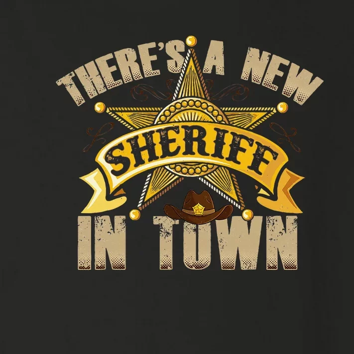 ThereS A New Sheriff In Town Deputy Sheriff Police Officer Toddler Long Sleeve Shirt