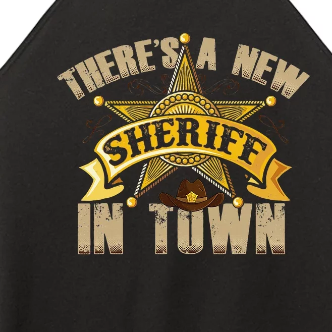 ThereS A New Sheriff In Town Deputy Sheriff Police Officer Women’s Perfect Tri Rocker Tank