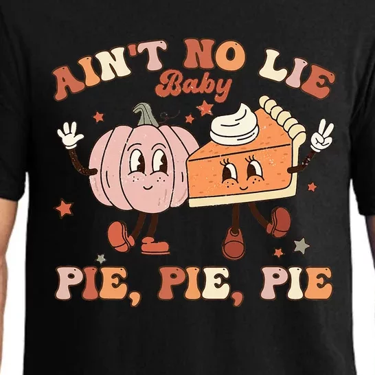 Thanksgiving Ain't No Lie Baby Pie Pie Pie Thankful Groovy Pajama Set