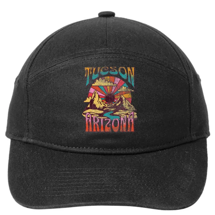 Tucson Arizona Nature Hiking Mountains Outdoors Vintage 7-Panel Snapback Hat