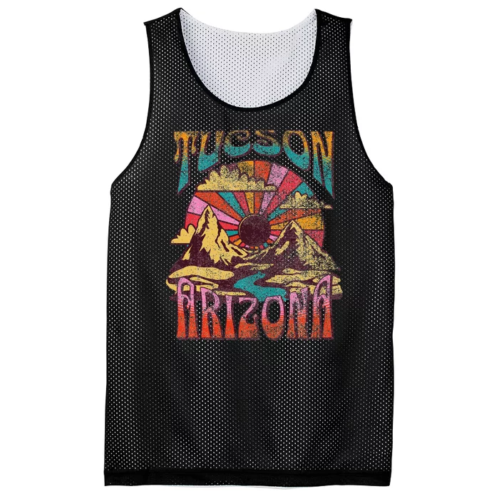 Tucson Arizona Nature Hiking Mountains Outdoors Vintage Mesh Reversible Basketball Jersey Tank