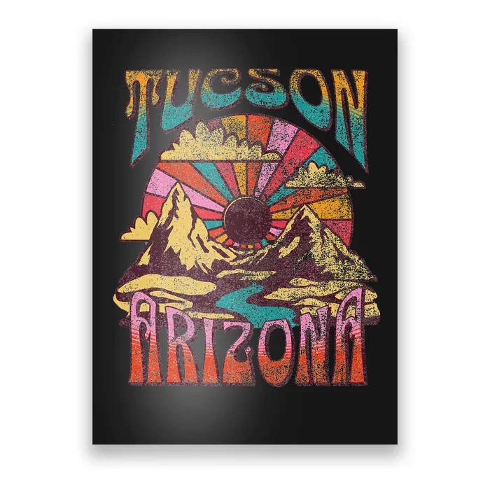 Tucson Arizona Nature Hiking Mountains Outdoors Vintage Poster