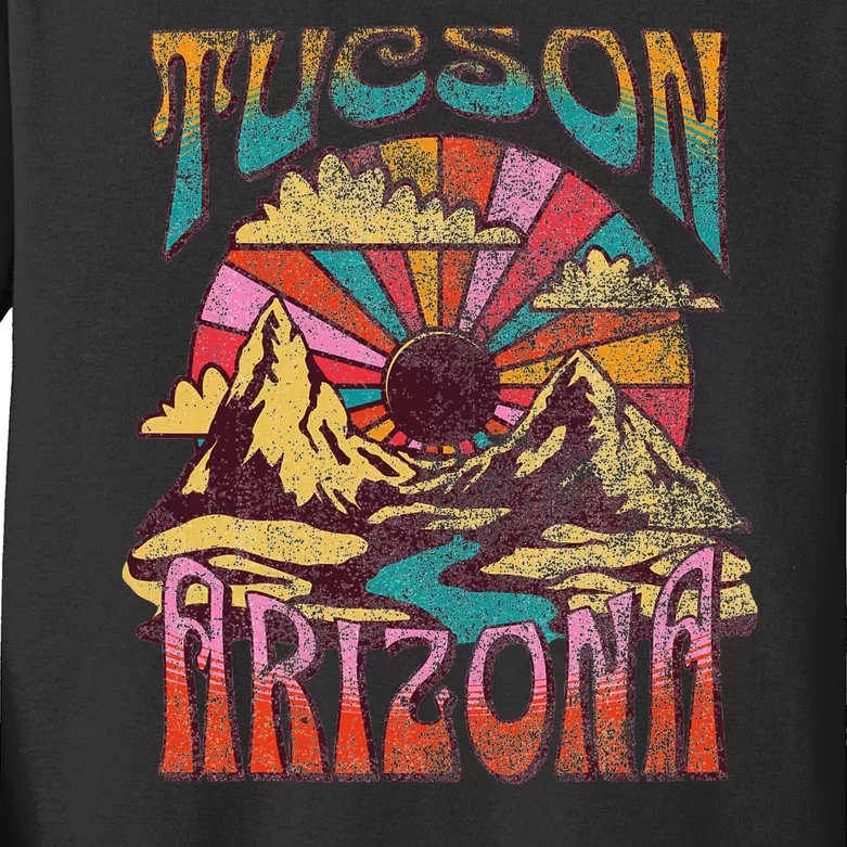 Tucson Arizona Nature Hiking Mountains Outdoors Vintage Kids Long Sleeve Shirt