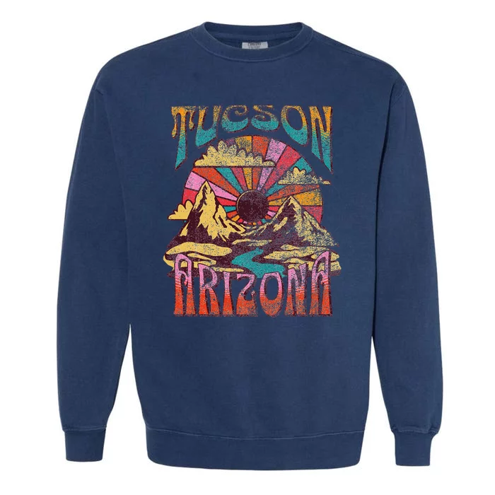 Tucson Arizona Nature Hiking Mountains Outdoors Vintage Garment-Dyed Sweatshirt