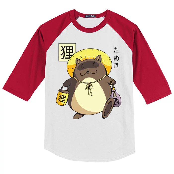 Tanuki Yokai Kids Colorblock Raglan Jersey