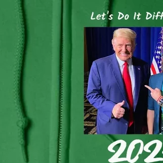 Trump And Otaola 2024 Lets Do It Differently American Flag Full Zip Hoodie