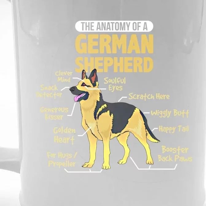 The Anatomy Of A Ger Shepherd Gift Front & Back Beer Stein