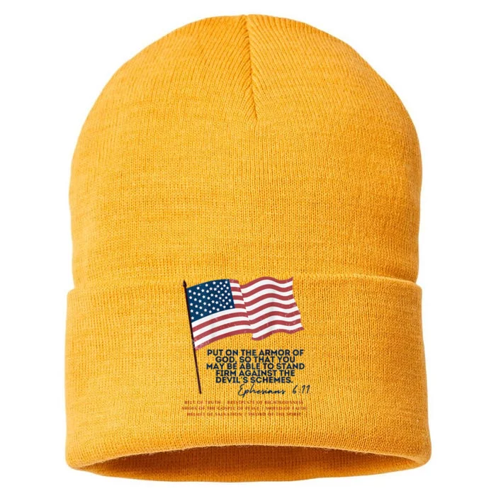 Trump Armour Of God Ephesians 611 Sustainable Knit Beanie