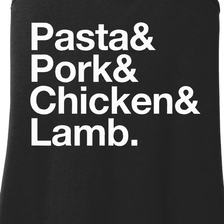 The Art Of Pasta Pork Chicken & Lamb Ladies Essential Tank