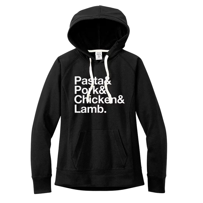 The Art Of Pasta Pork Chicken & Lamb Women's Fleece Hoodie