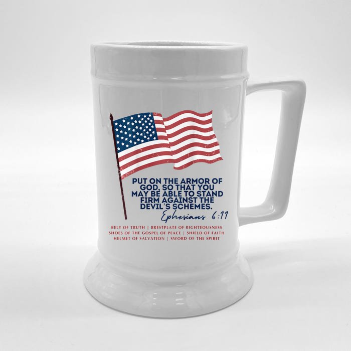 Trump Armour Of God Ephesians 611 Front & Back Beer Stein