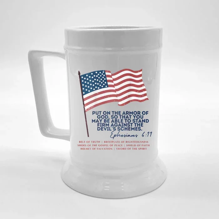 Trump Armour Of God Ephesians 611 Front & Back Beer Stein