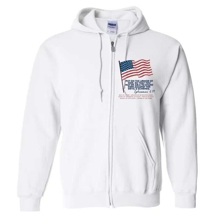 Trump Armour Of God Ephesians 611 Full Zip Hoodie